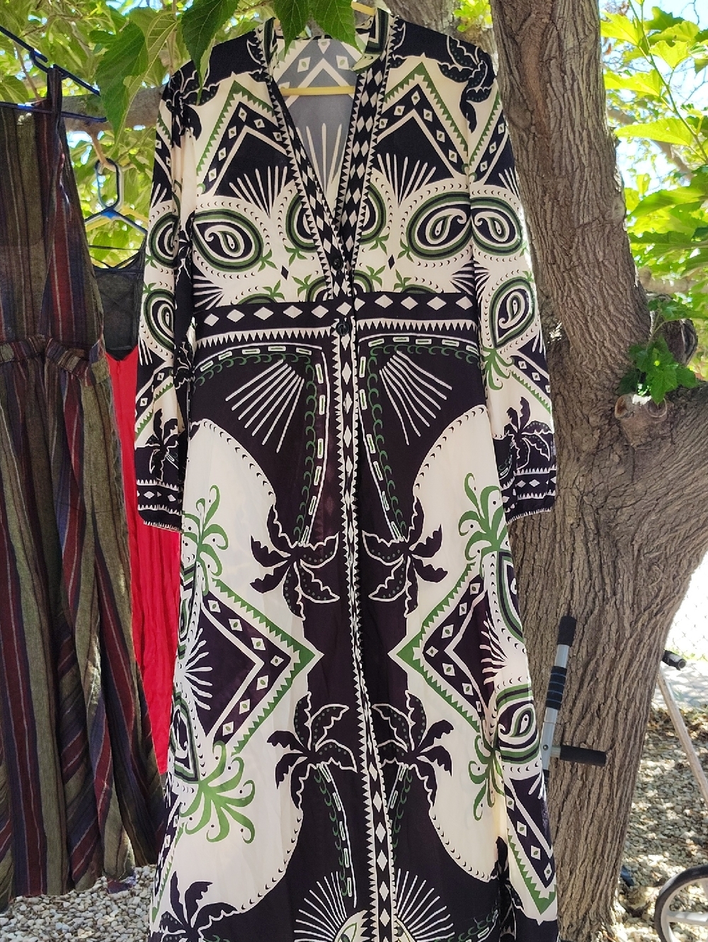 Boho Caftan Robe Dress In Bold Beautiful Patterns L- XL